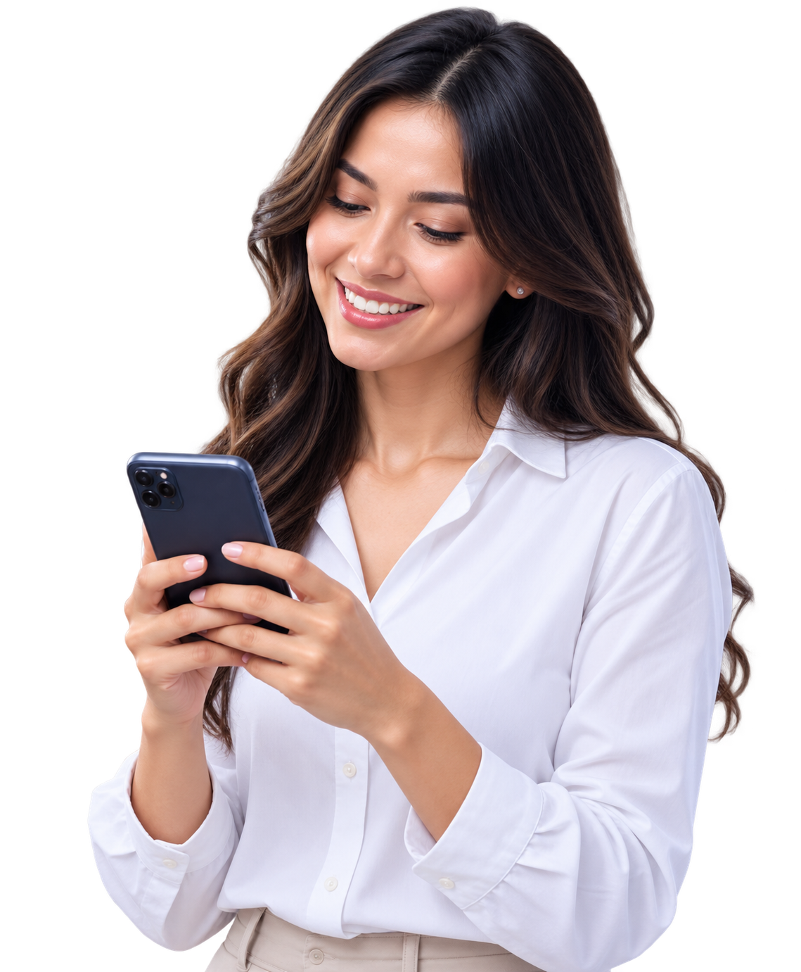 Persona utilizando servicios financieros digitales Banred